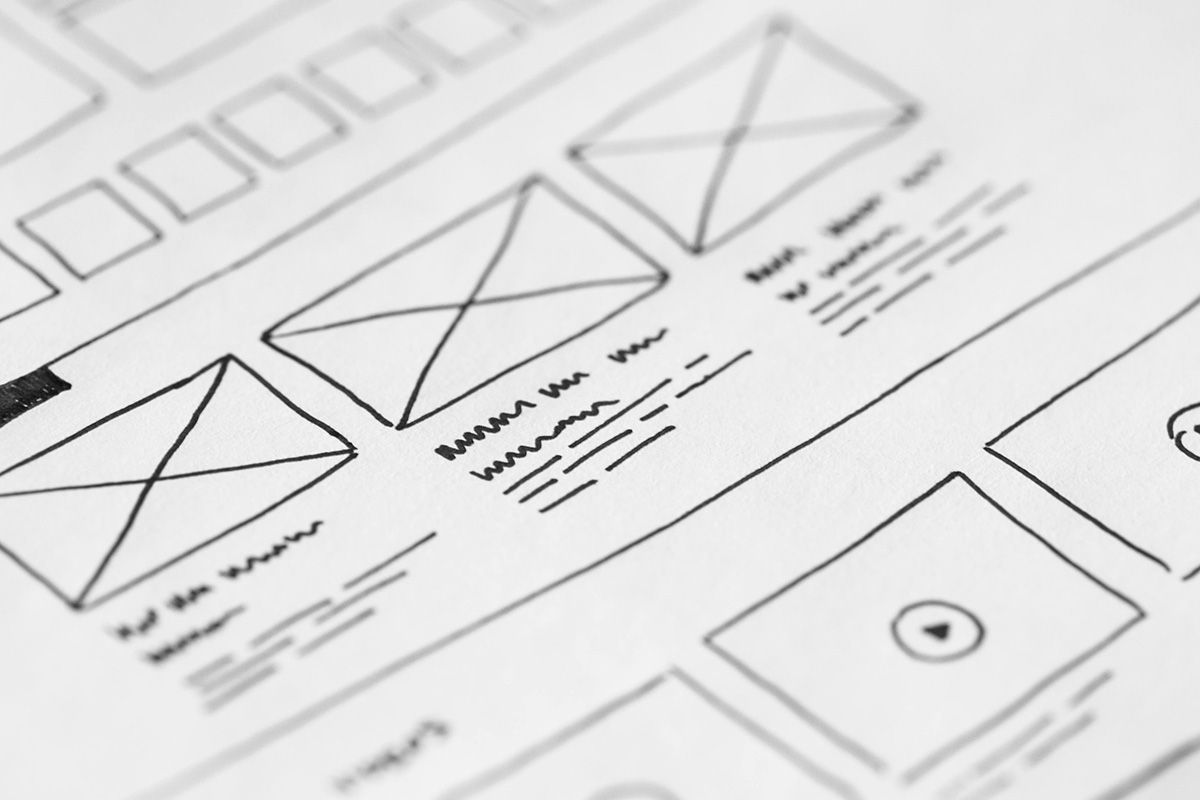Web design wireframe